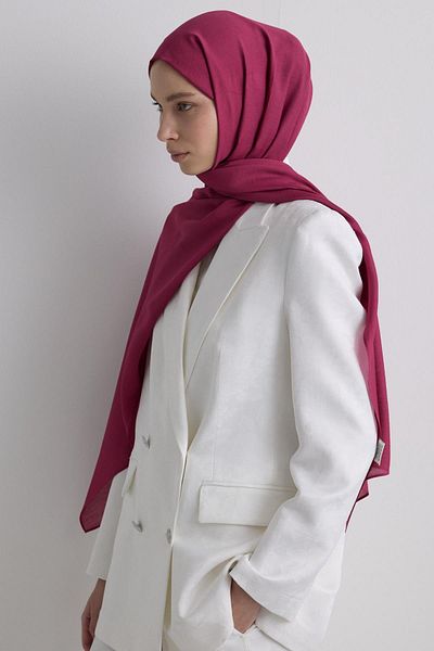 Fenza Paris Silk Cherry Color Cotton Shawl