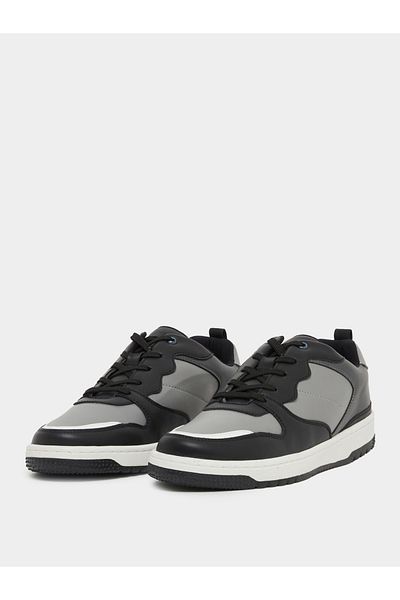 Styli Color Block Low Top Lace-Up Court Sneakers