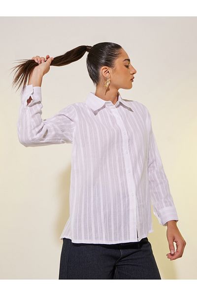 Styli Textured Long Sleeve Regular Fit Shirt