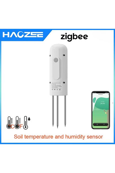 Choice Haozee Tuya Smart Zigbee Soil Tester Temperature And Humidity Meter Waterproof Moisture Garden I...
