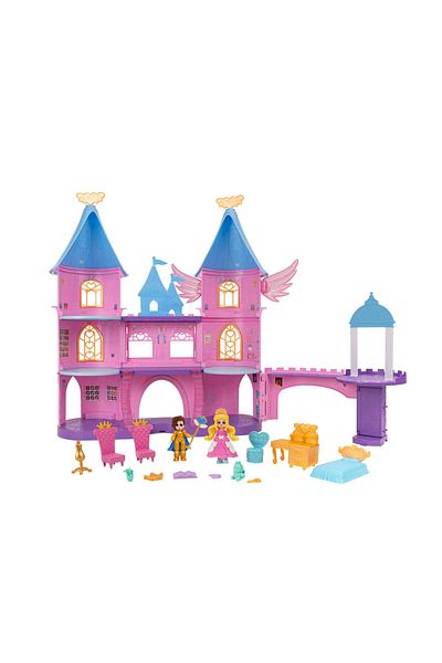 Jazwares Royale High Castle Campus Playset with 3 Floors and 2 3-Inches Figure Dolls with Virtual Item Code