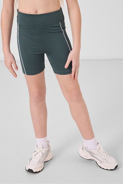 TOMMY LIFE Forest Green Flexible Standard Fit Basic Performance Girls' Tights - 75189