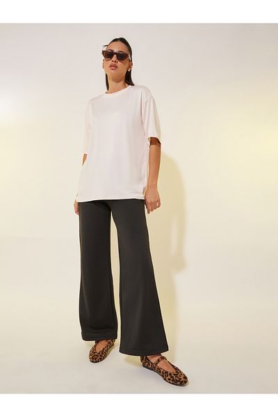 Styli Back Graphic Print Round Neck Oversized T-Shirt