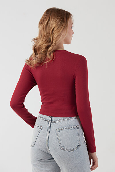 Fulla Moda Базовий велосипедний комір з довгими рукавами Crop Body