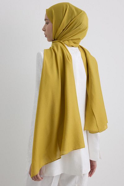 Fenza Paris Silk Oil Green Color Cotton Shawl
