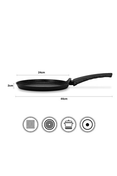 Fissman Crepe Pan Angela 24cm with Aluminum and Non- Stick Coating