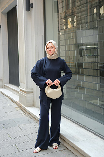 LOCCO Women's Cape Modal Suit Navy Blue