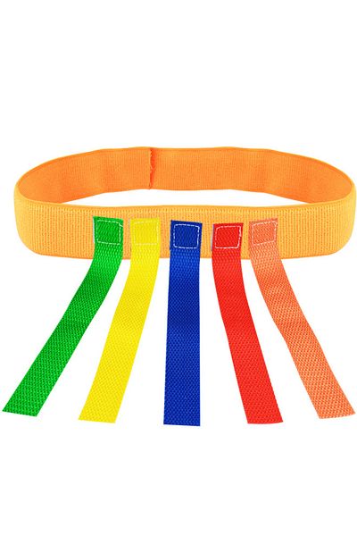 Choice orange Catch Tail Props Outdoor Funny Game Toy Belt Kindergarten Collective Game Pulling Tail Parent