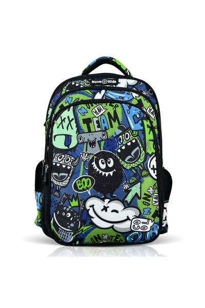NovaKids School Bag - GenZ Black, 17.5"