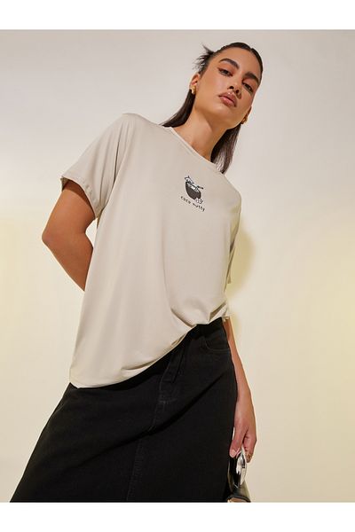 Styli Graphic Print Round Neck Regular Fit T-Shirt