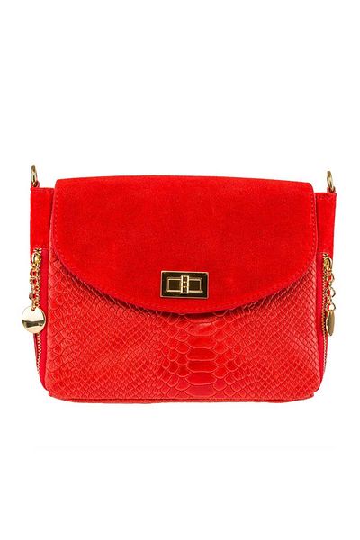 Toro Nero Women's red genuine leather bag Berenice