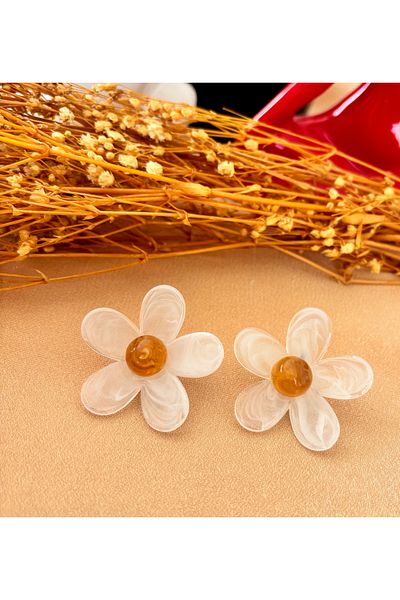 Markiz Takı Daisy Earrings Model 4 cm
