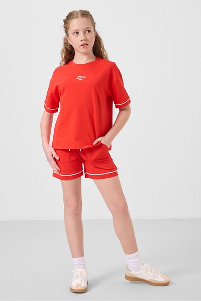 TOMMY LIFE Fiesta Cotton Soft Texture Standard Fit Basic Girl Shorts Set - 75183