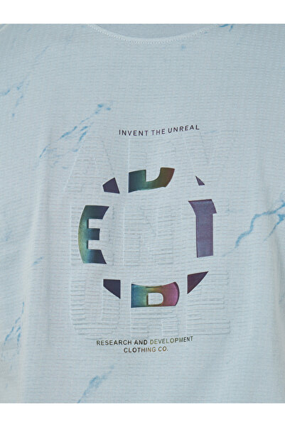 Fort Collins By Styli Men Blue Graphic Print Crew Neck T-Shirt