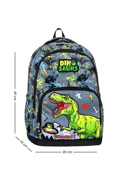 ATHLETIC Boys School Bag Set of 3 School Bag Dinosaur Patterned Luxury School Bag Trex Bag Thermal