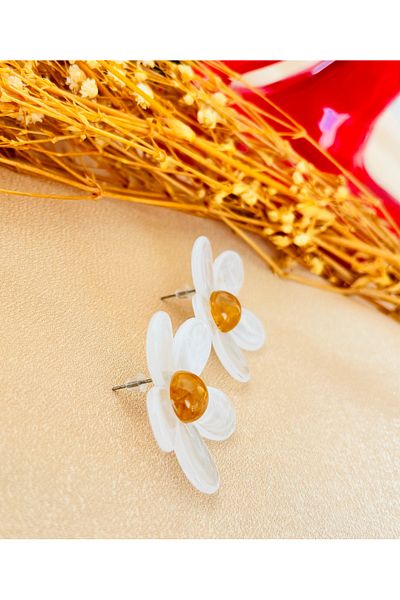 Markiz Takı Daisy Earrings Model 4 cm