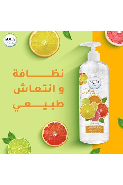 Aquaroche 3 X Hand Wash Bottle Citrus Island 500ml