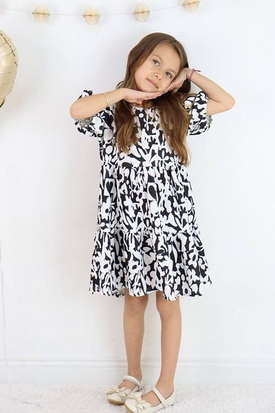 Yalçınoğlu Kids Girl Dress I Relaxed Fit Girl Dress for Summer, Stylish Design I Short Sleeve Summer Dress