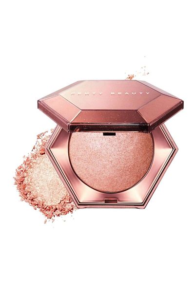 FENTY BEAUTY Fenty Diamond Bomb All-over Diamond Veil Rosé Rave – Pink & Gold Sparkle Highlighter, 8g