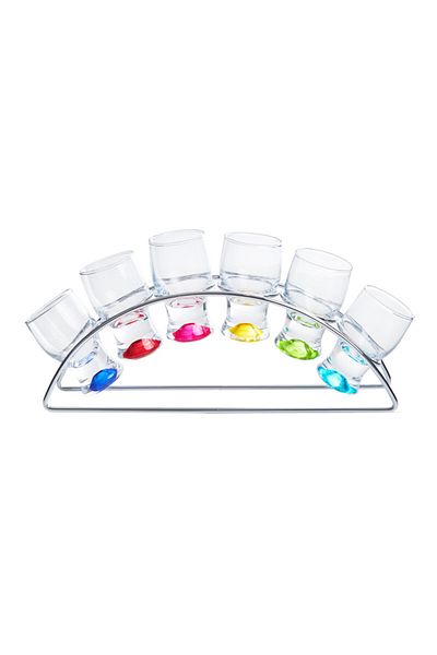 Fissman 6-Piece Shot Glasses 60ml With A Stand Glass