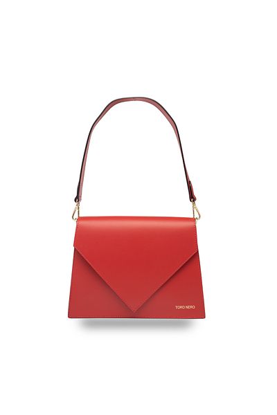Toro Nero Women's red genuine leather bag Rebeca