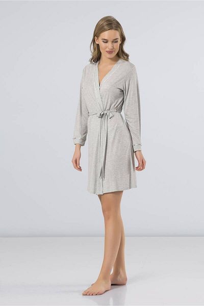 TÜREN Türen Women's Flat Banded Short Dressing Gown