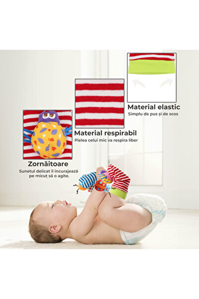Pitikot Pitikot®️ Interactive Baby Toy Set, Rattle Socks and Bracelets, for Teething