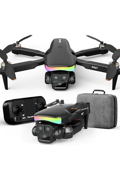 Cesiro 1080P Camera Drone for Kids, 90° LED Colorful Lamp Brushless Drone with WiFi Transmission, d