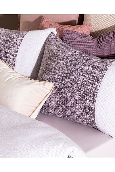 Madame Coco Diane Bettwäsche-Set, Doppelbett, 100 % Krepp-Baumwolle, bedruckt, Violett