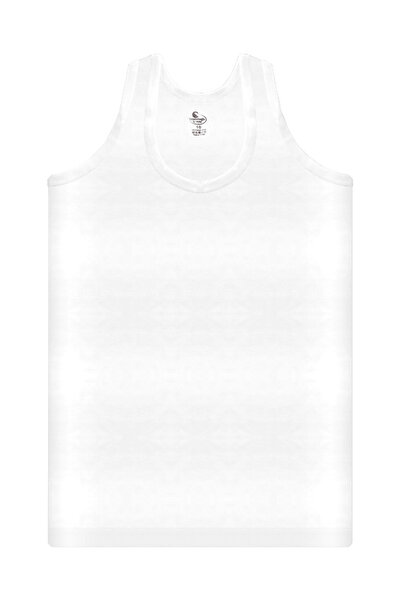 CENNETOĞLU Boys' 100% Cotton White Undershirts 6-Pack