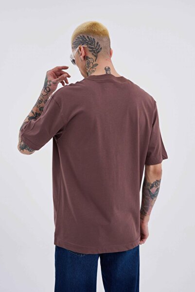 Machinist Men's Basic Relaxed Thin Cotton Plum T-Shirt