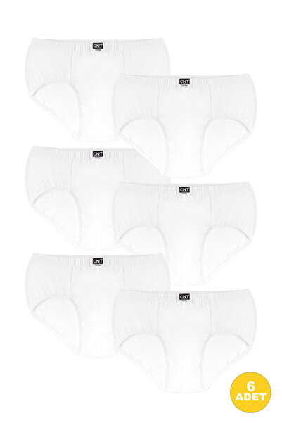 CNT Boys' Cotton Stretchy White Underwear 6-Pack