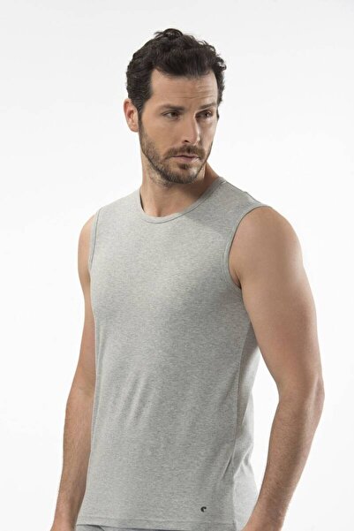 Cacharel Men's Crew Neck Sports Athlete Gray
