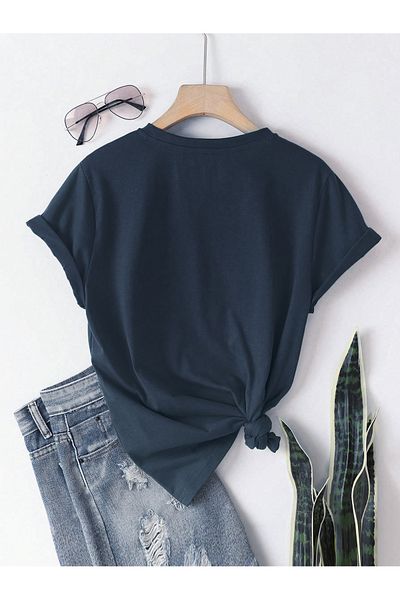 uyguntarz Bedrucktes T-Shirt mit schmelzenden Herzen