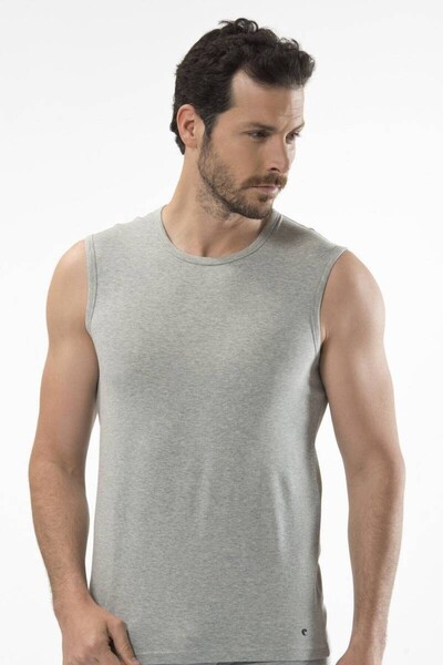 Cacharel Men's Crew Neck Sports Athlete Gray
