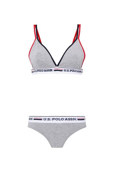 U.S. Polo Assn. Μπουστάκι Slip Κοστούμι Γκρι