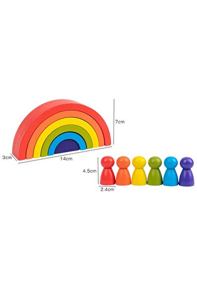 sallma Wooden educational toy for children, Montessori, Rainbow and Cylinders