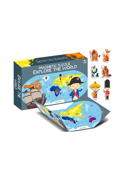 sallma Magnetic Educational Map - Explore the World