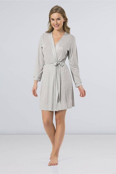 TÜREN Türen Women's Flat Banded Short Dressing Gown