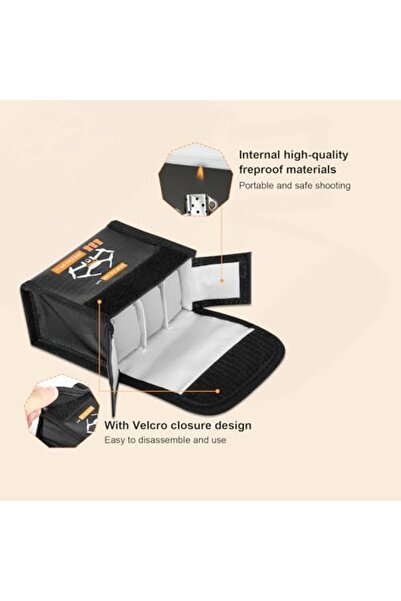 Cesiro Geanta iEago RC Mini 4 Pro Lipo Safe pentru DJI Mini 4 Pro/Mini 3 Pro Geanta pentru baterii, Geanta