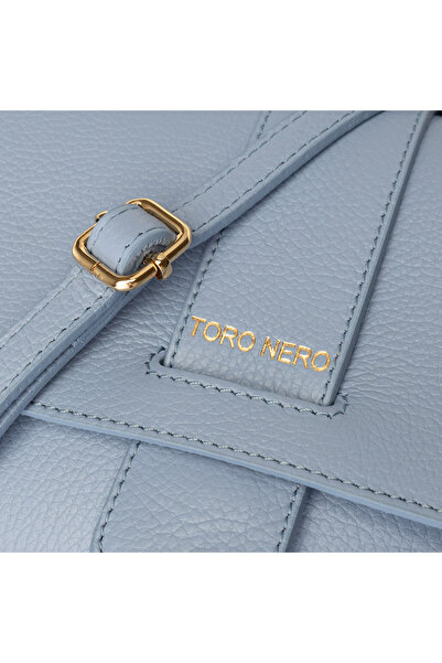 Toro Nero Geantă de damă din piele naturală albastru deschis Ranya