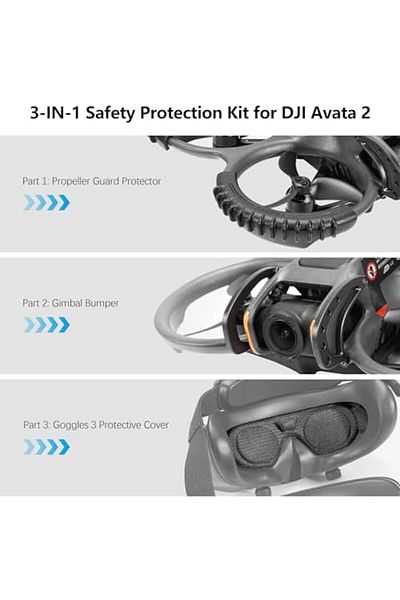 Cesiro FPVtosky 3-in-1 Protective Accessories for DJI Avata 2, Avatar 2 Propeller Protector + Slow Protector