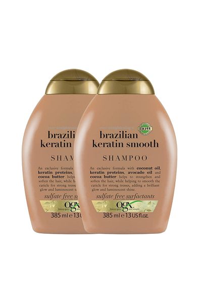 OGX Brazilian Keratin Smooth Shampoo Value Pack 2 x 385 ml