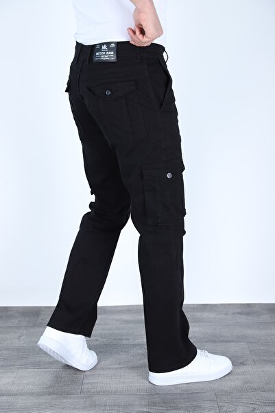 sports here Düz Paça Kargo Cepli Keten Mevsimlik Pantolon