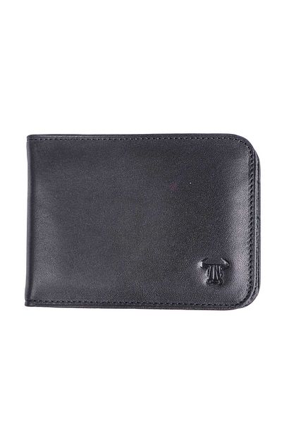 Toro Nero Men's Wallet Made Of Black Genuine Leather Rounded Corners