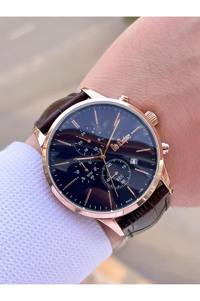 Lee Cooper Leather Cord Inner Functions Active 5 Atm Water Resistant Men Wrist Watch Elc08154.494