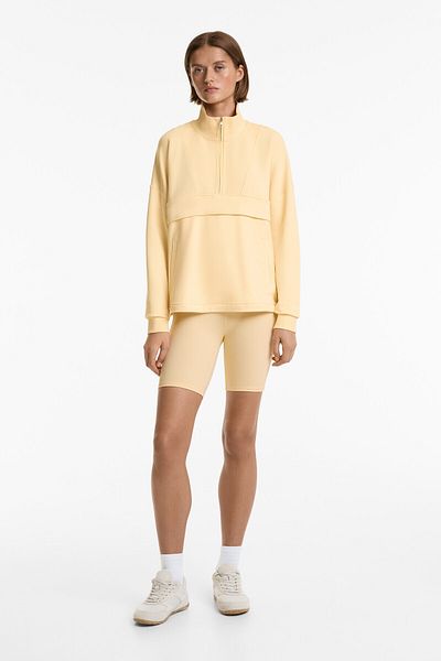 Oysho Zip Sweatshirt With Cotton And Modal