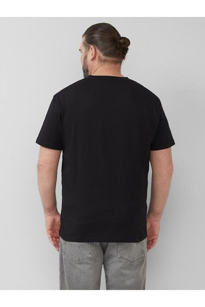 s.Oliver Big Sizes Men's Big Size V-neck T-shirt, Regular Fit, Cotton, Big Sizes