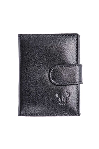 TORO NERO Men's Card Holder made of genuine leather, black Master