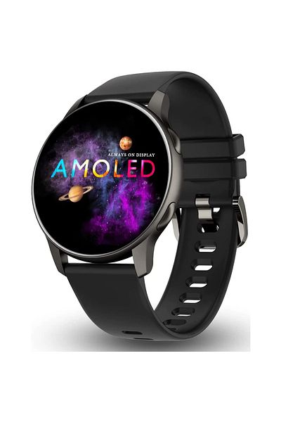 Smart Vibe Smartwatch AMOLED WiX™ GT, Always ON Display, Curved Screen 2.5D, UltraSlim, Fitness Tracker, Black